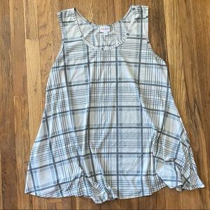 LulaRoe Perfect Tank. Gray plaid.